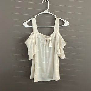 7th Avenue Design Studio New York & Company Cream Blouse